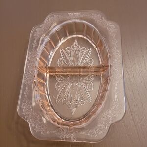 Jeannette Glass Company Pink  Divided Dish